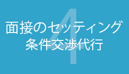 面接のセッティング 条件交渉代行