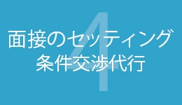 面接のセッティング 条件交渉代行